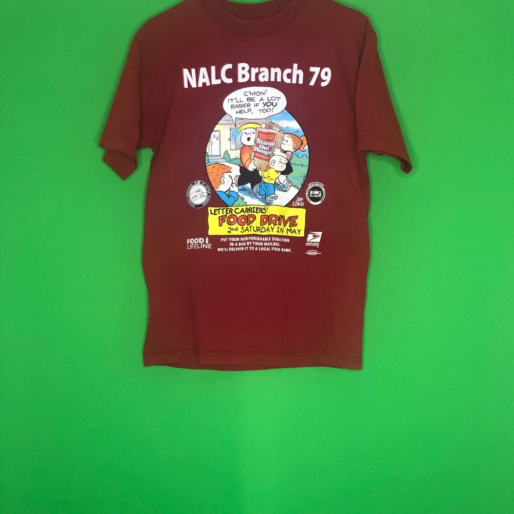 Vintage NALC food branch US Postal service T-shirt